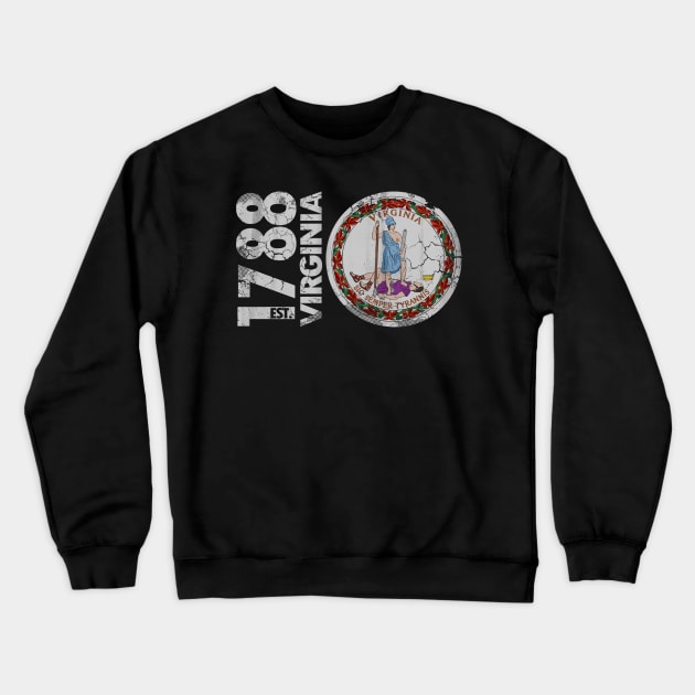 Vintage 1788 Virginia State Flag Crewneck Sweatshirt by E